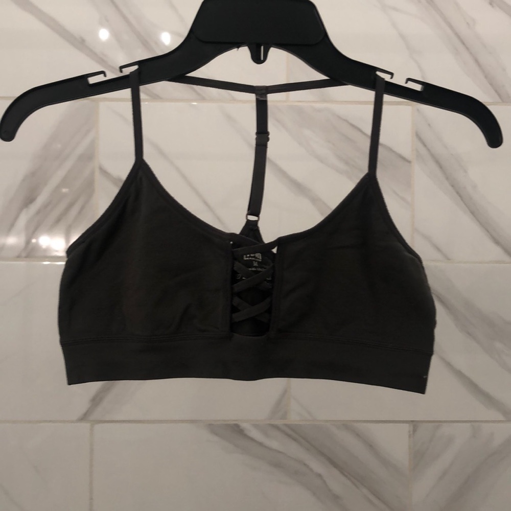 Gray Pro-Fit semless sports bra